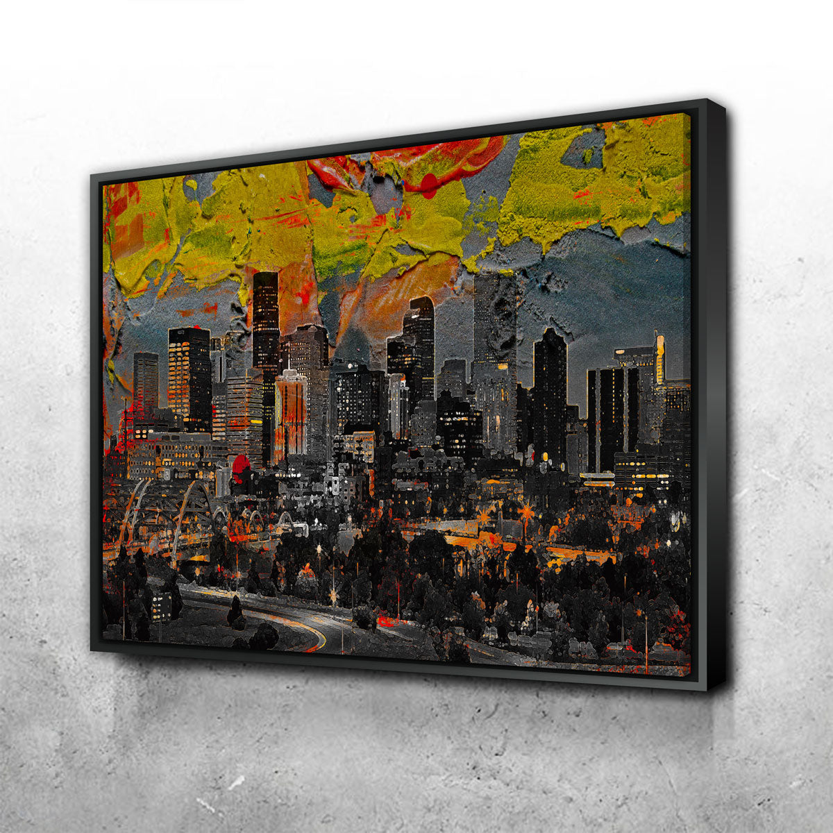 Abstract Denver Skyline Wall Art