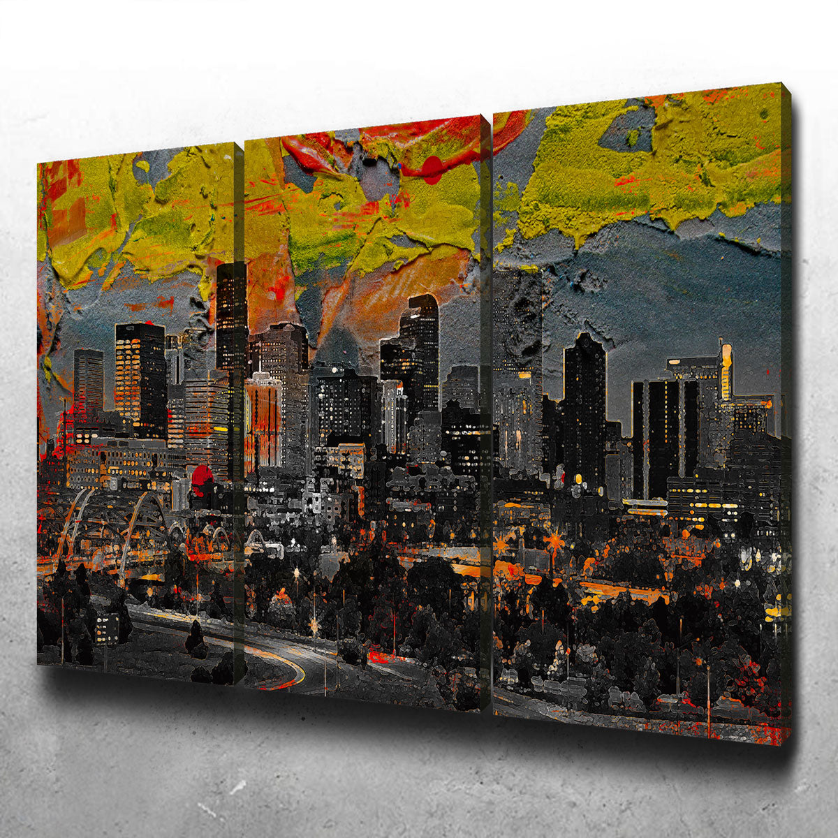 Abstract Denver Skyline Wall Art