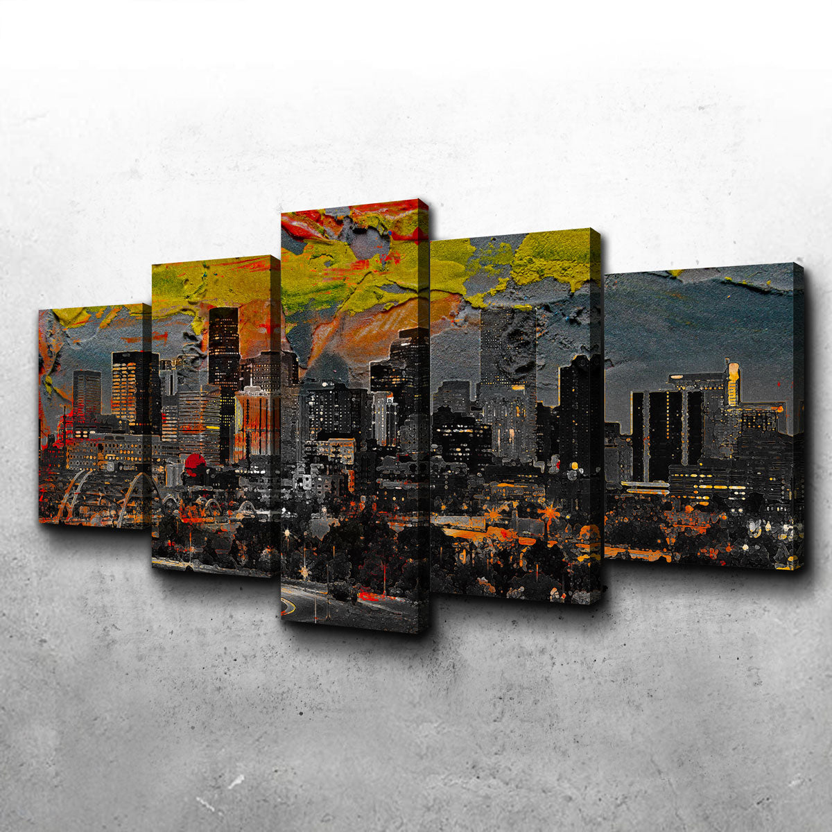 Abstract Denver Skyline Wall Art