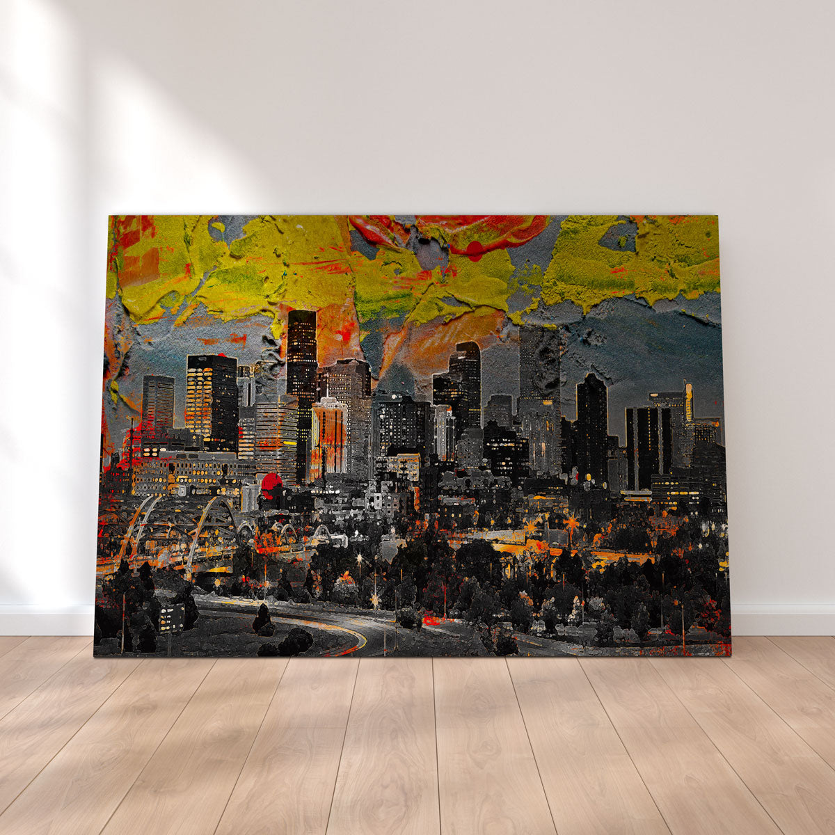 Abstract Denver Skyline Wall Art