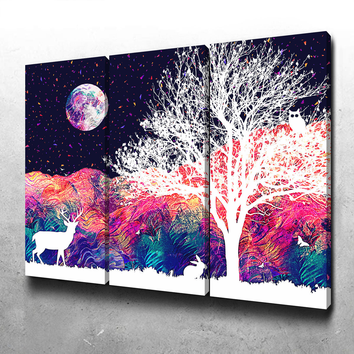 Abstract Moon Over Wildlife