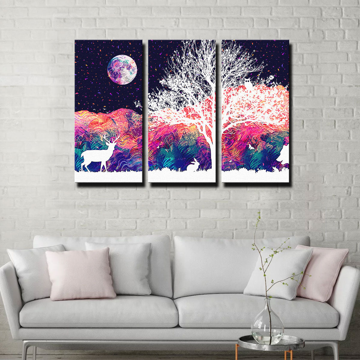 Abstract Moon Over Wildlife