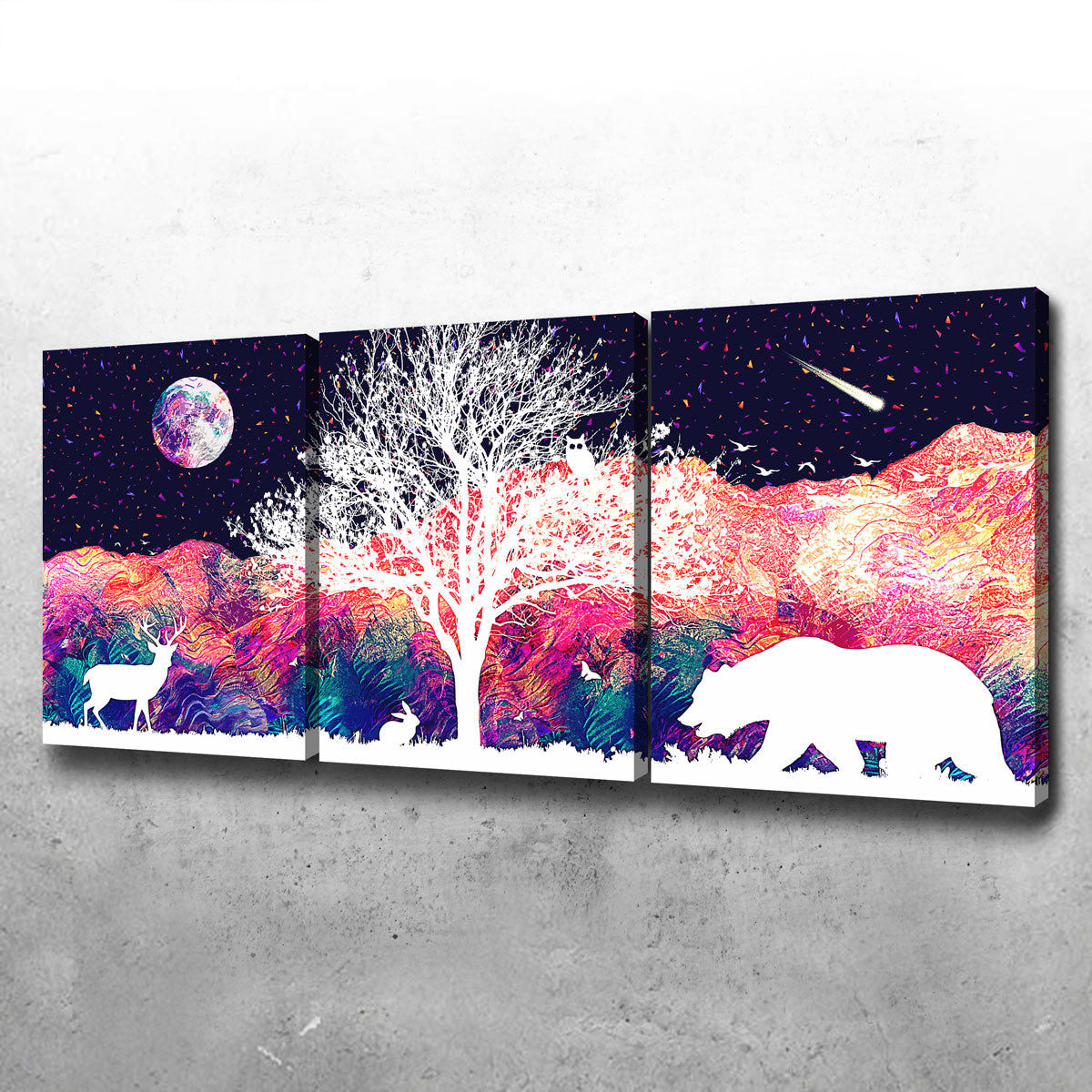 Abstract Moon Over Wildlife