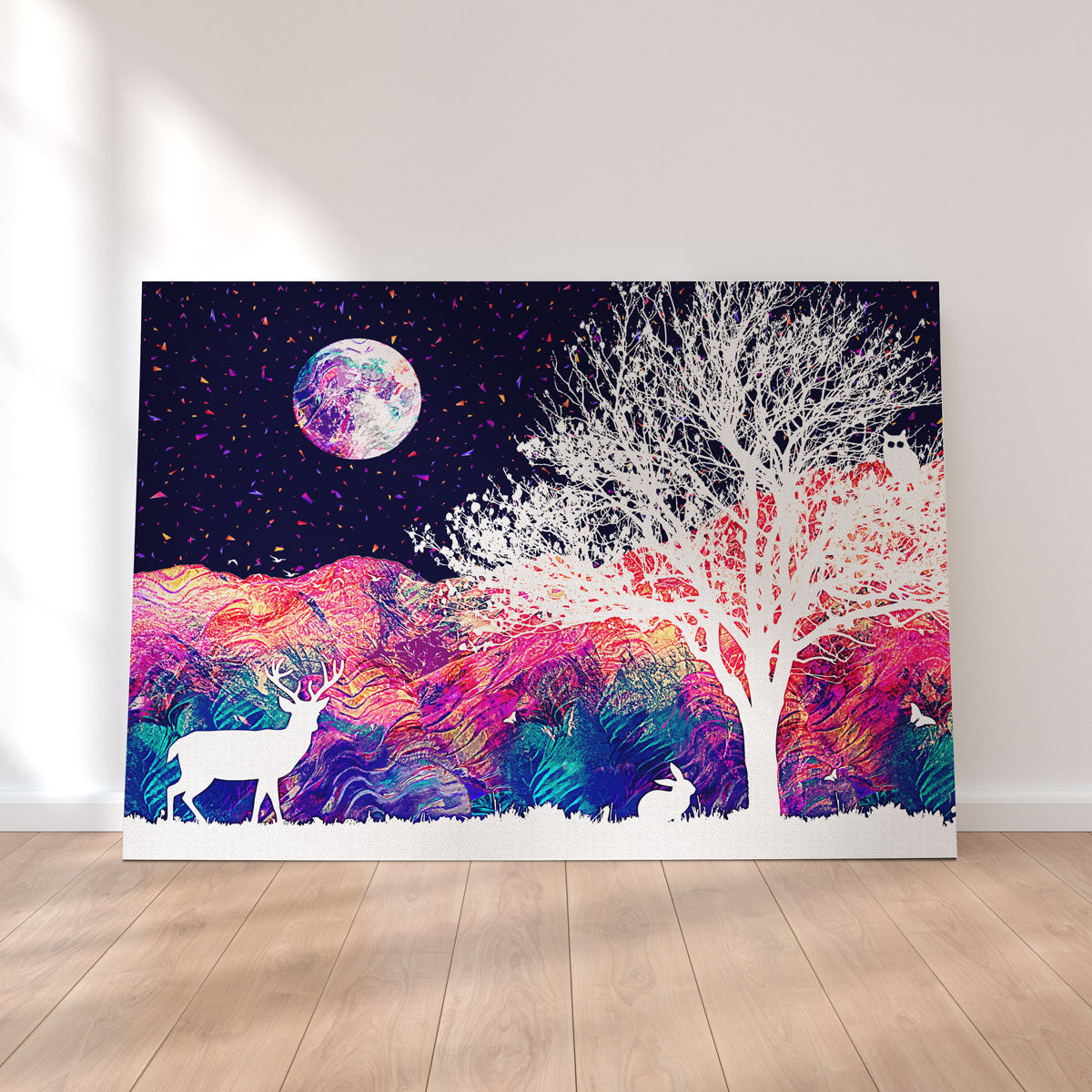 Abstract Moon Over Wildlife