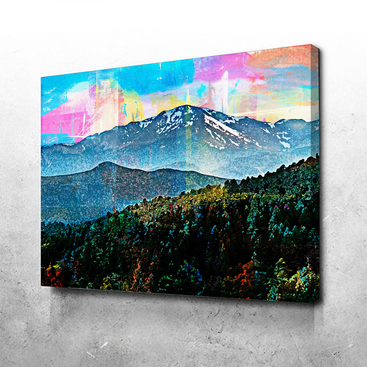 Abstract Pikes Peak Canvas Set