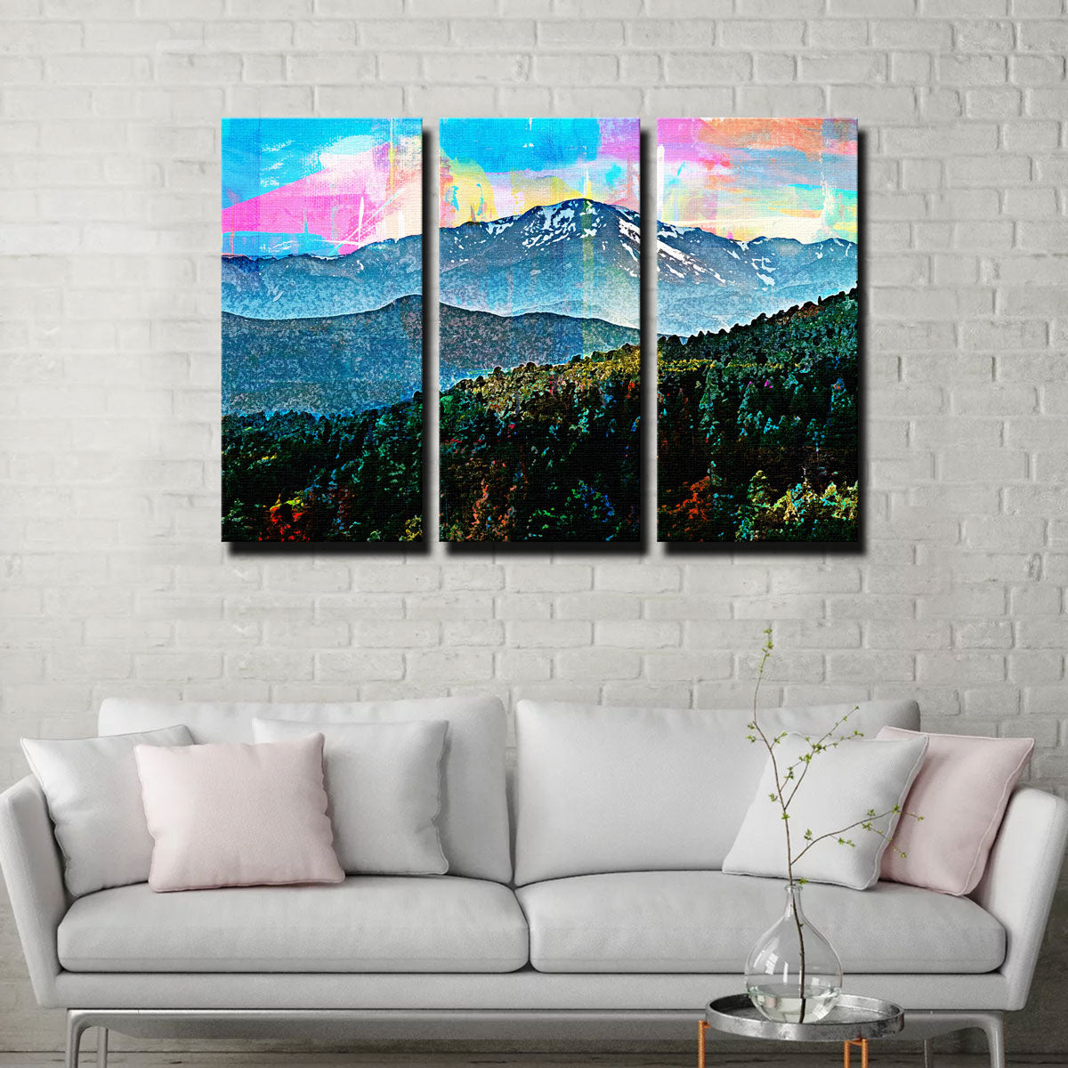 Abstract Pikes Peak Canvas Set