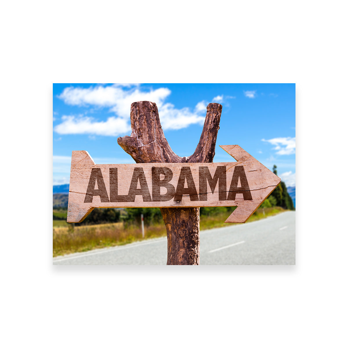 Alabama Wooden Sign