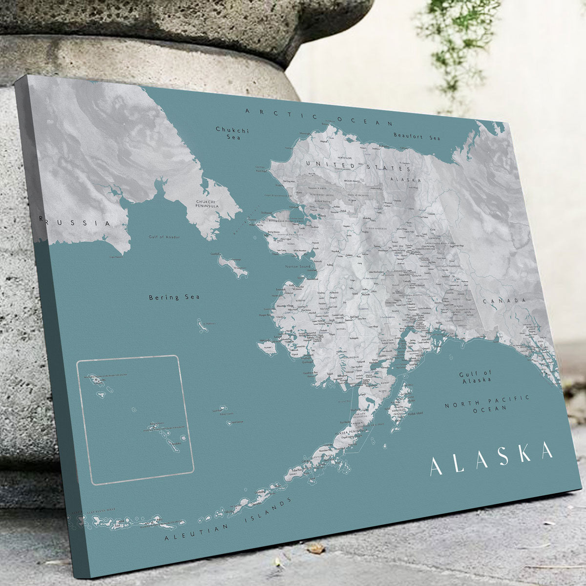 Alaska Map Wall Art