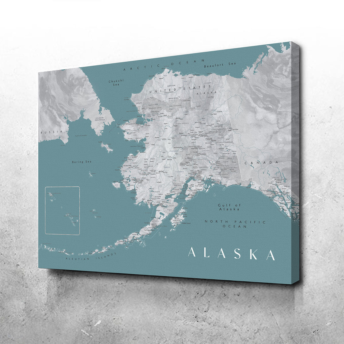 Alaska Map Wall Art