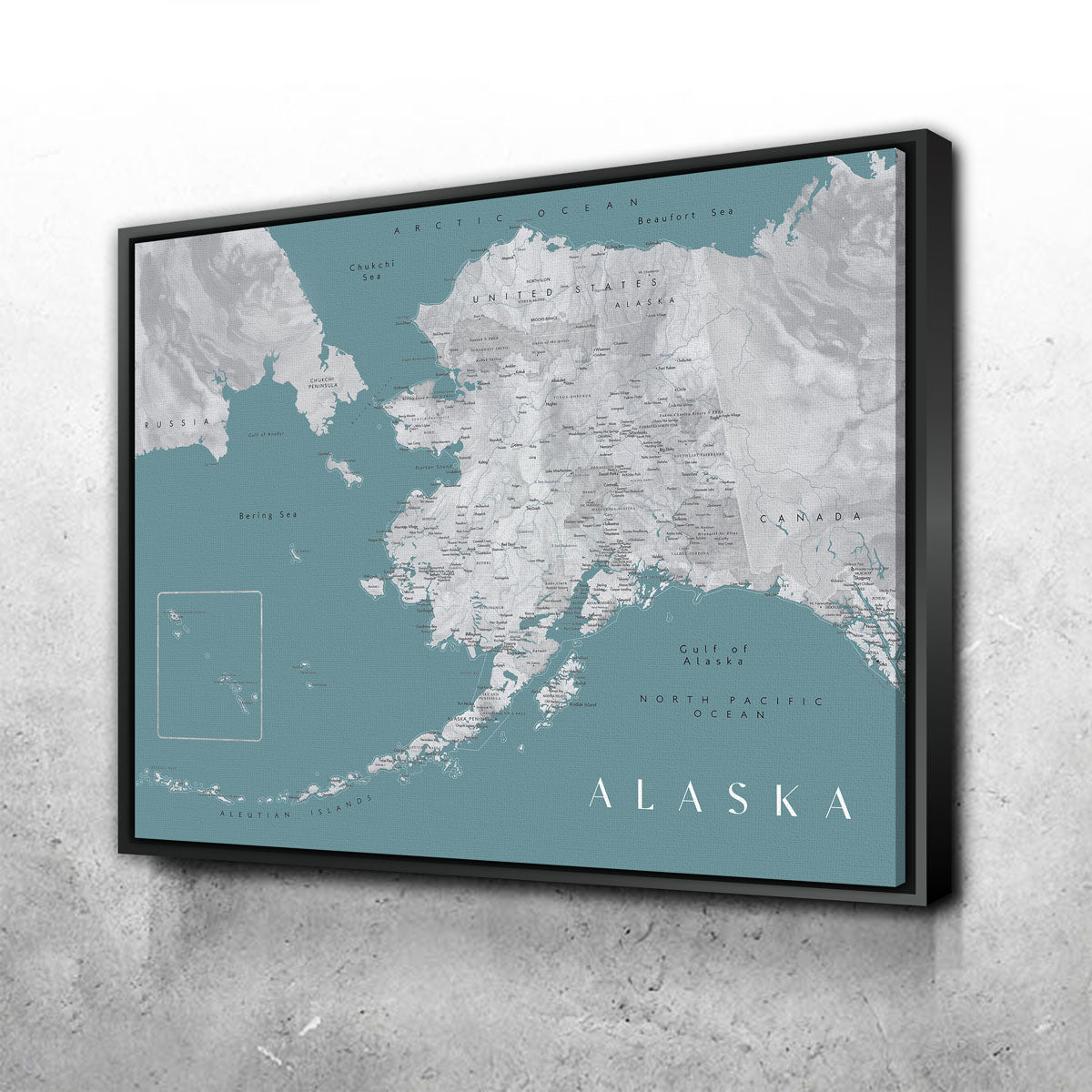 Alaska Map Wall Art