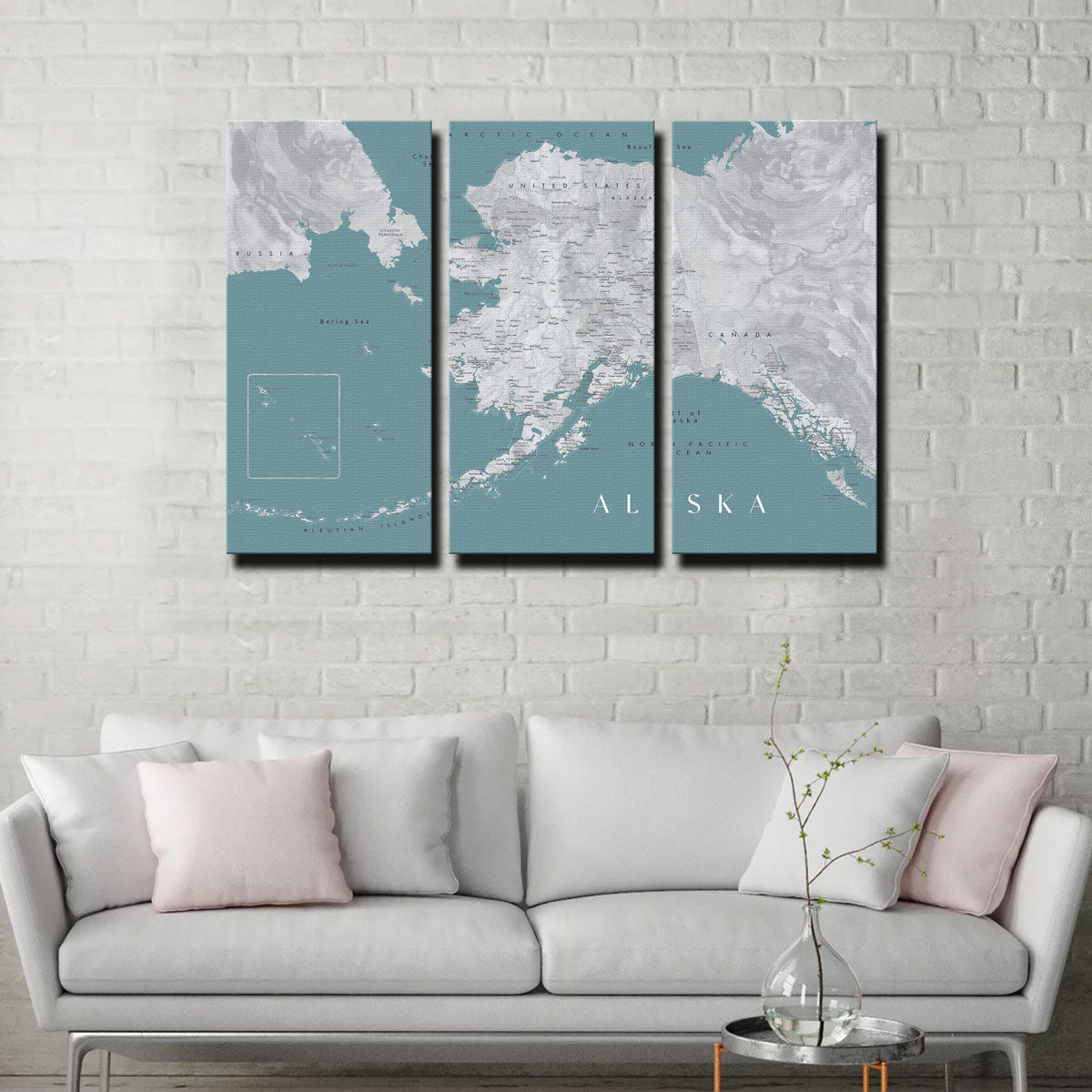 Alaska Map Wall Art