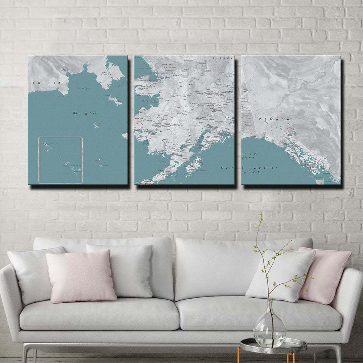 Alaska Map Wall Art