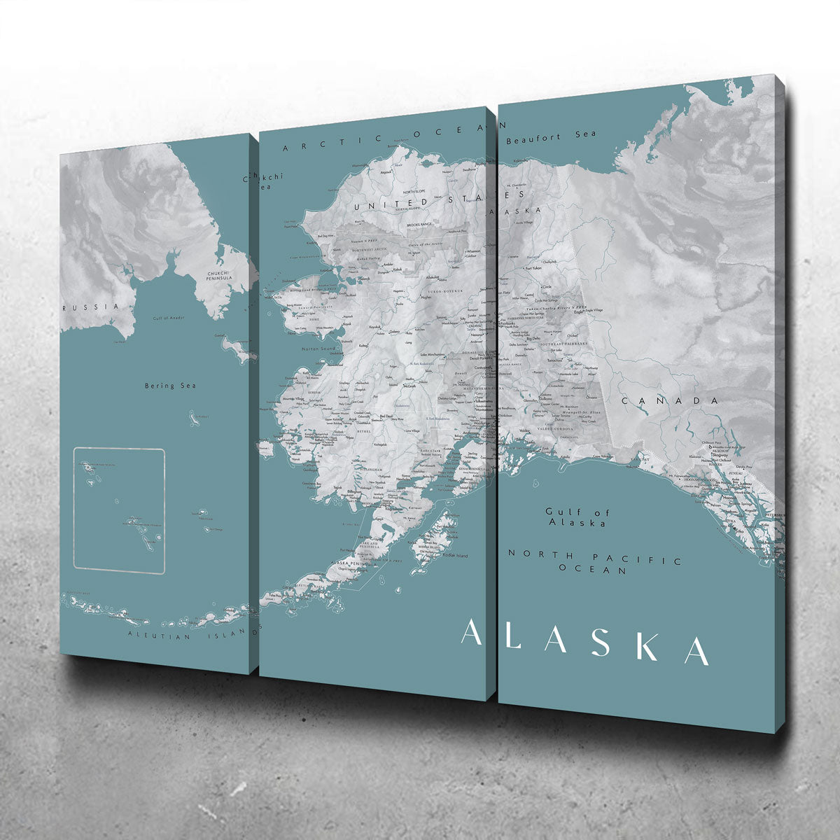 Alaska Map Wall Art