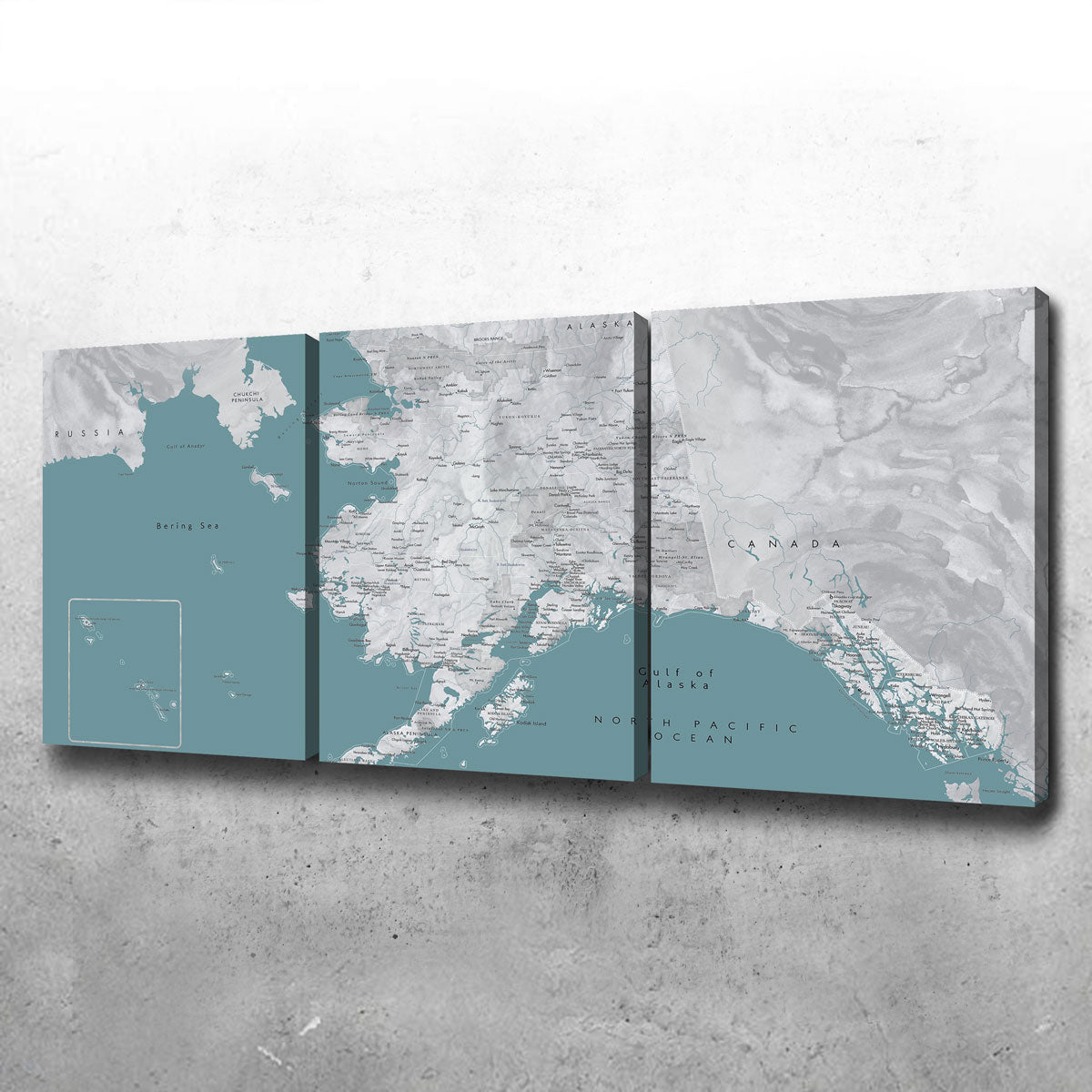 Alaska Map Wall Art