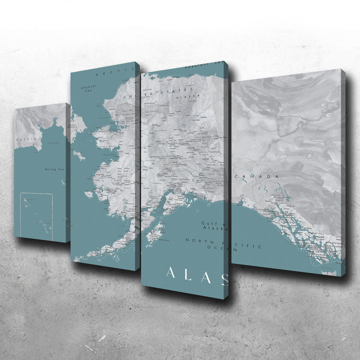 Alaska Map Wall Art