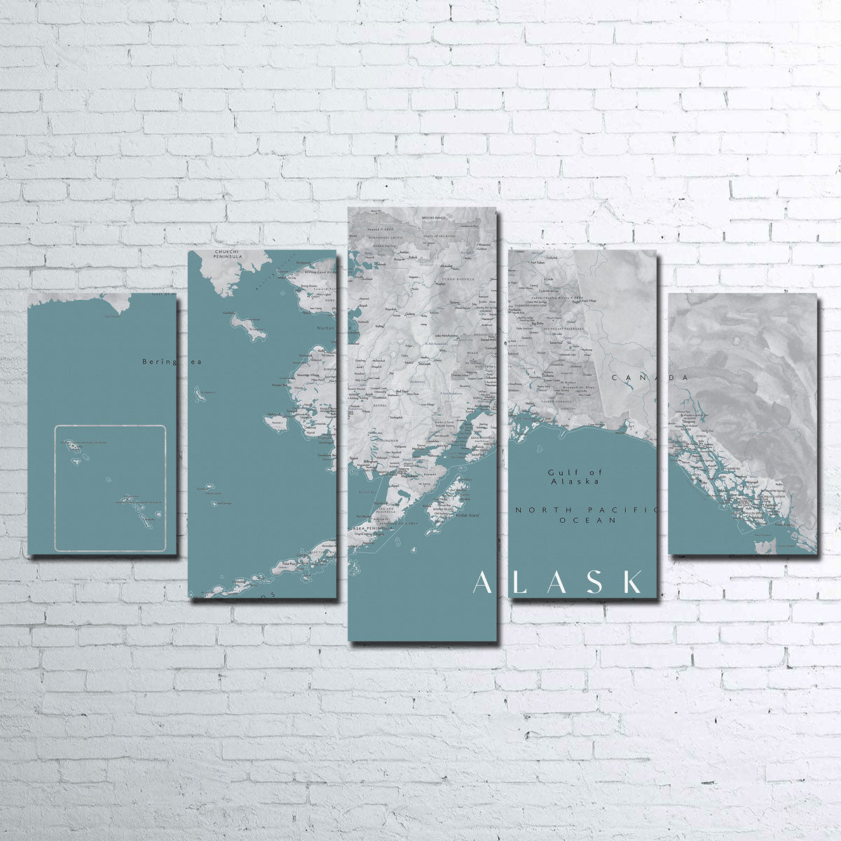 Alaska Map Wall Art