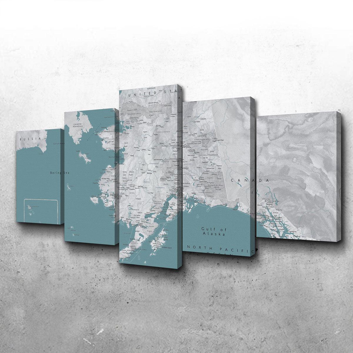 Alaska Map Wall Art