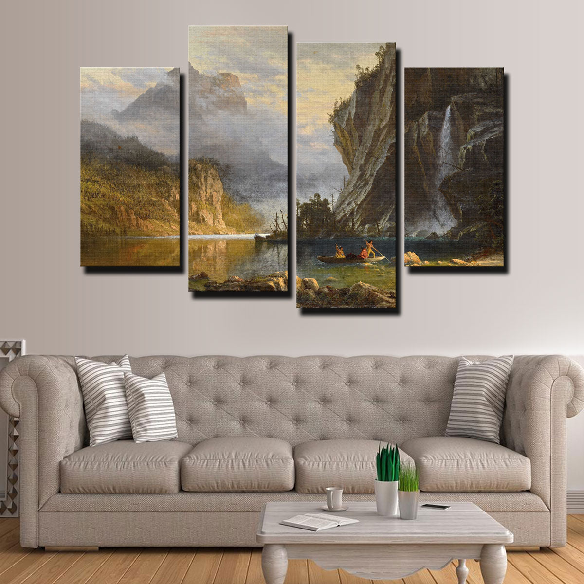 Indians Spear Fishing Wall Art