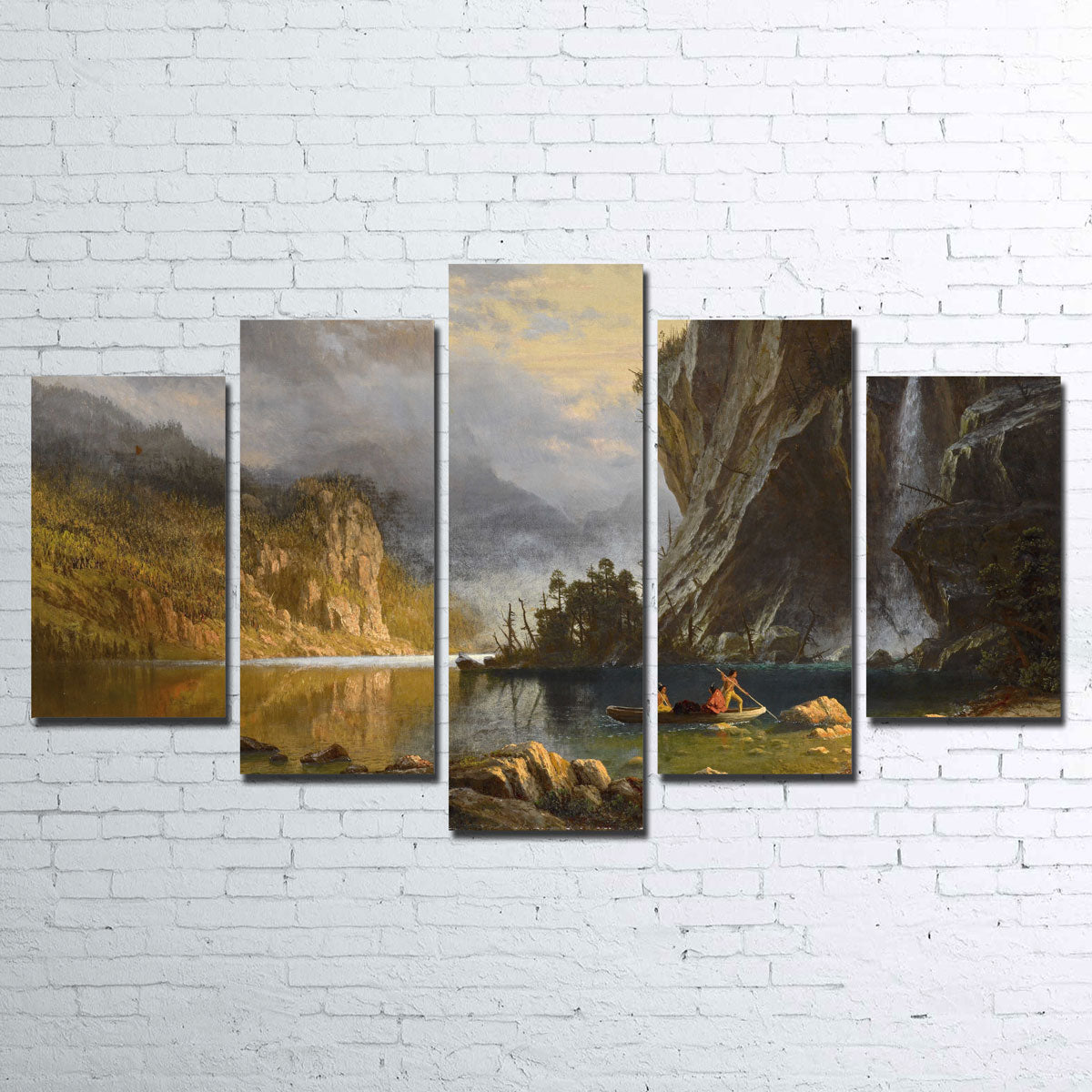 Indians Spear Fishing Wall Art