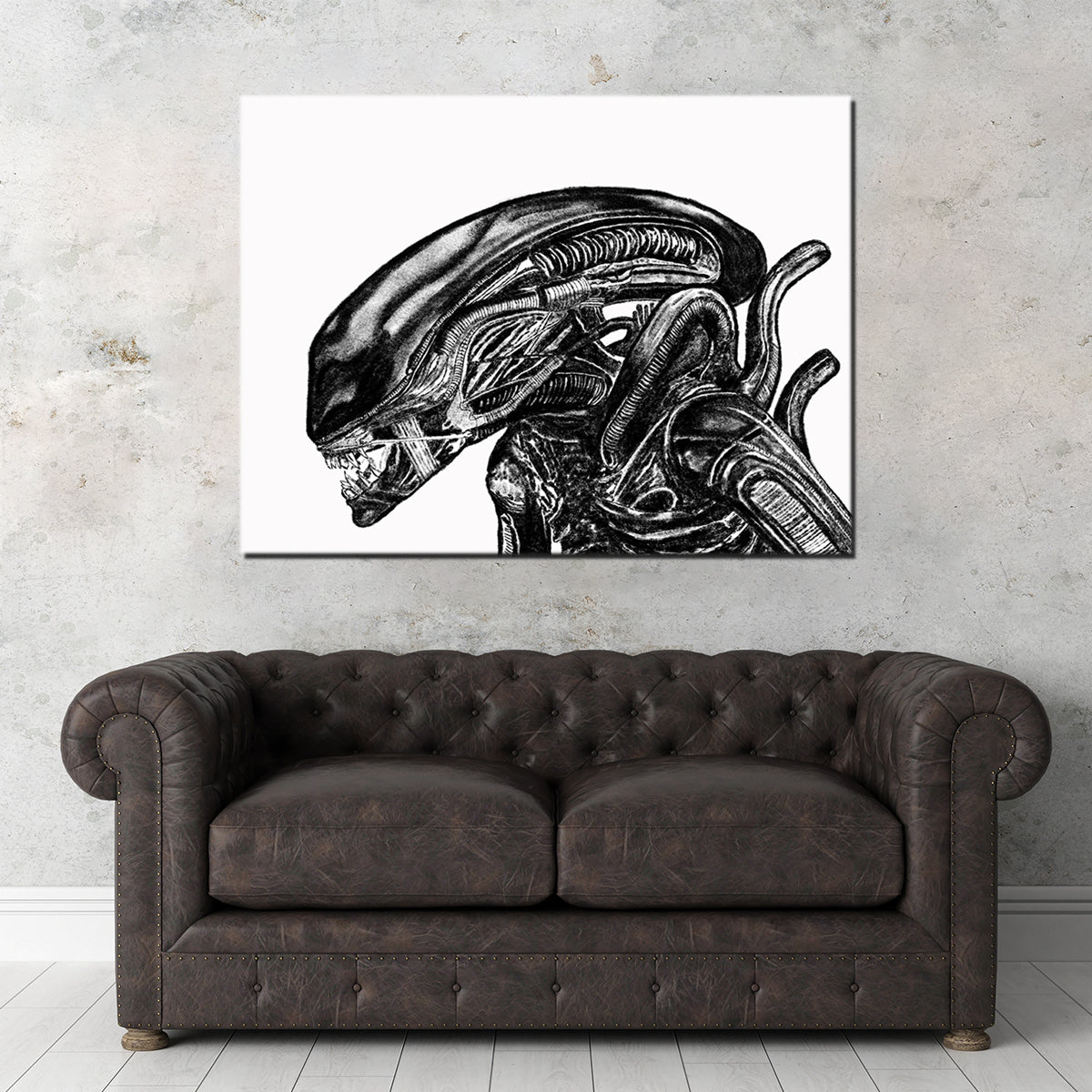 Alien Sketch Wall Art