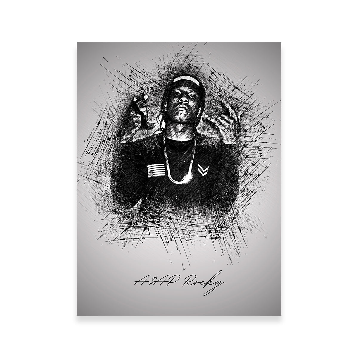 ASAP Rocky Original Painting! Rap Art, Decor Louis Vuitton x