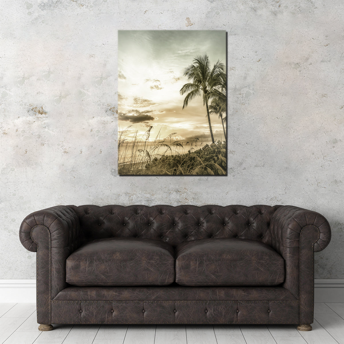 Bonita Beach Vintage Sunset Wall Art