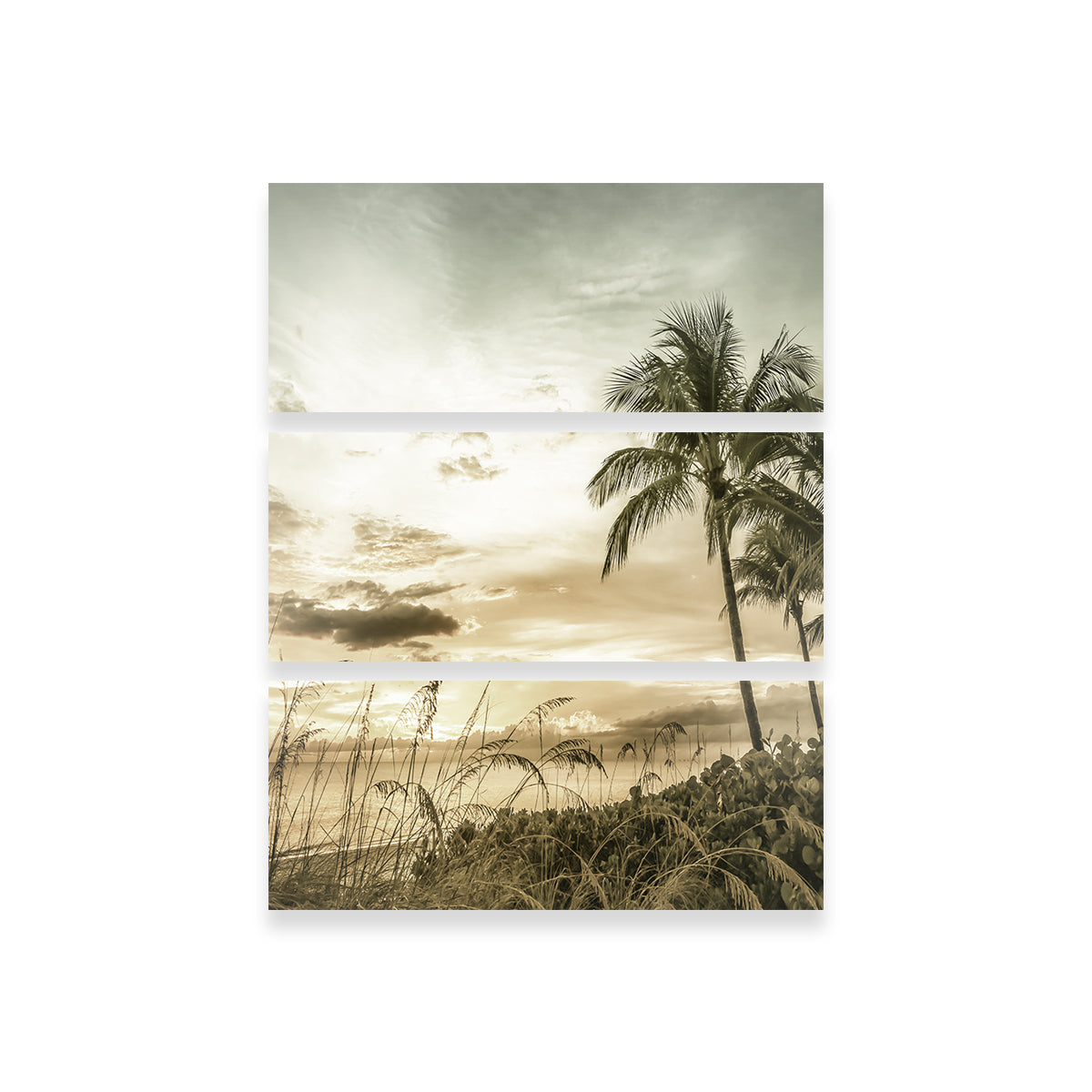 Bonita Beach Vintage Sunset Wall Art