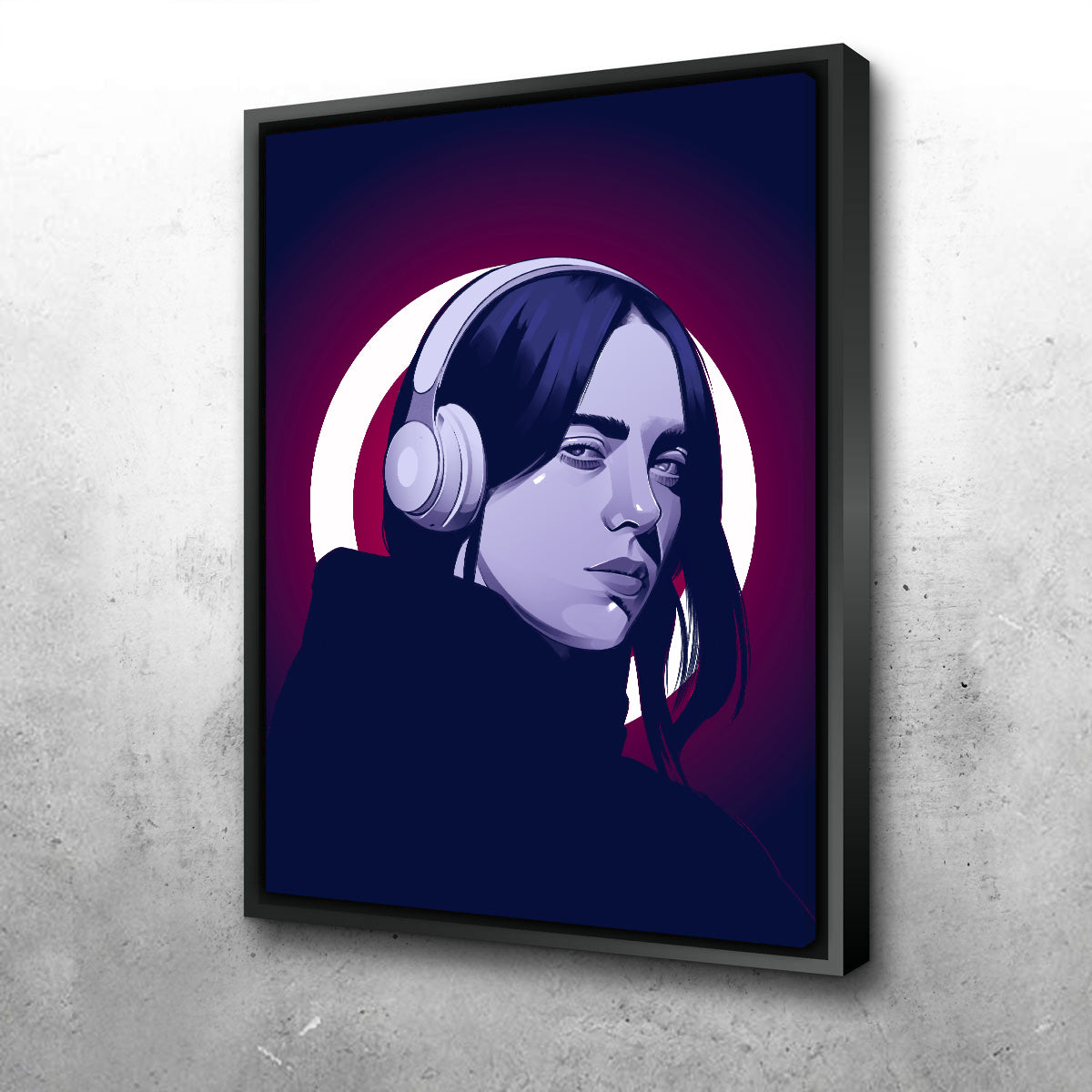 Billie Eilish Headphones Wall Art