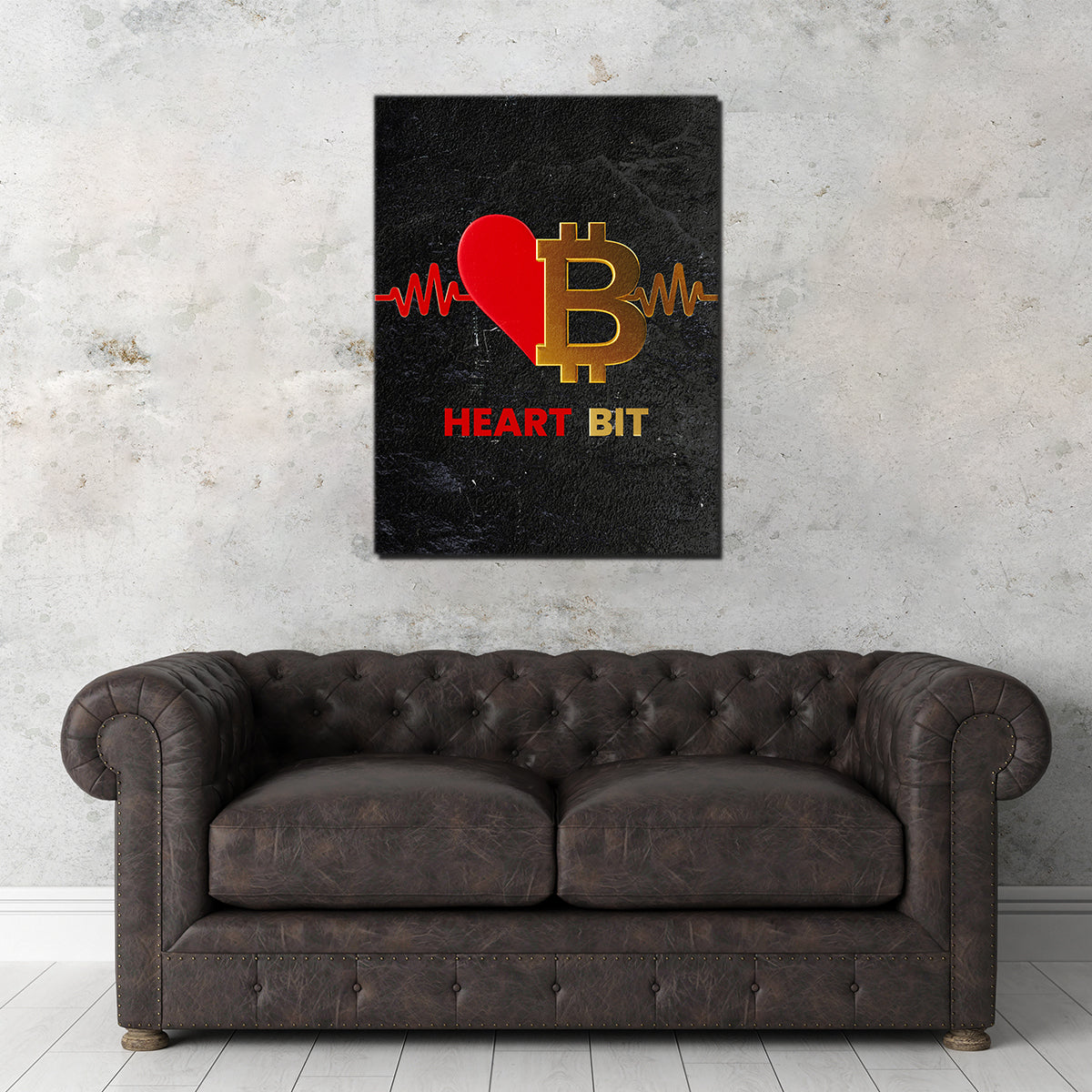 Bitcoin Heart Wall Art