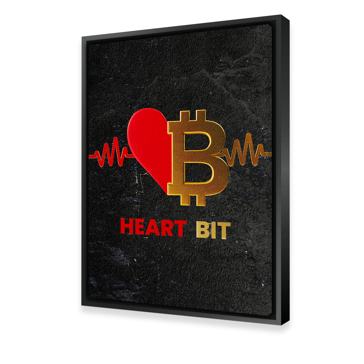 Bitcoin Heart Wall Art