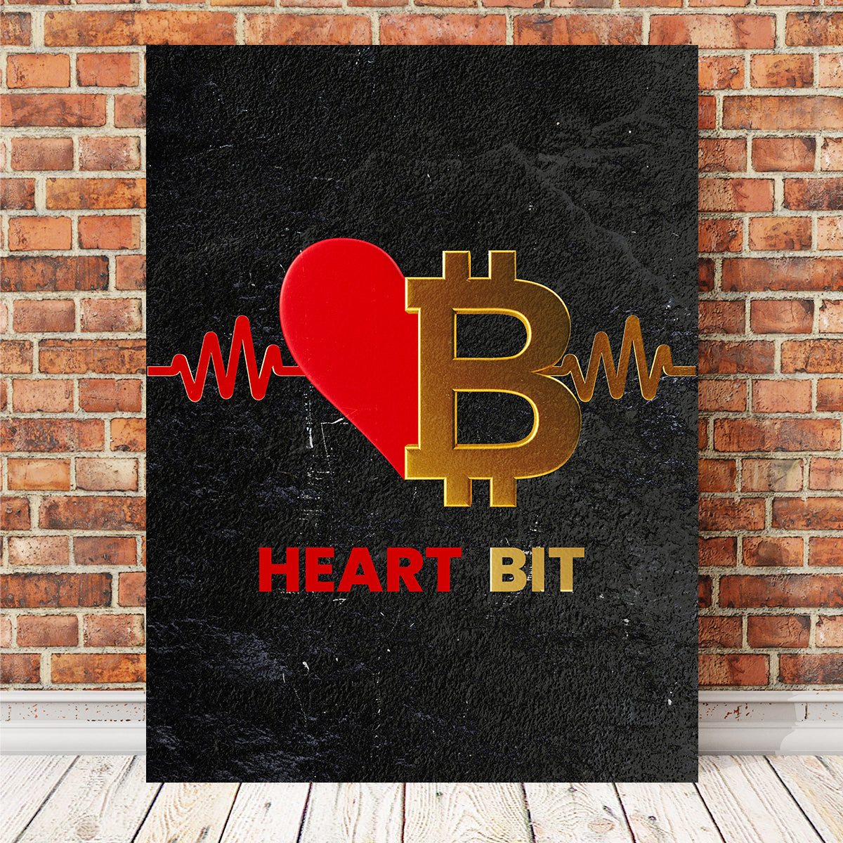 Bitcoin Heart Wall Art