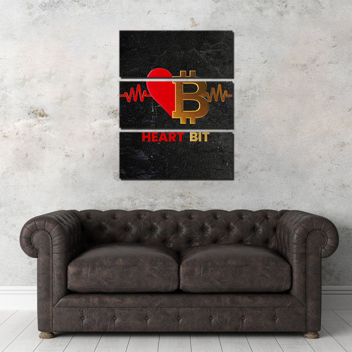 Bitcoin Heart Wall Art