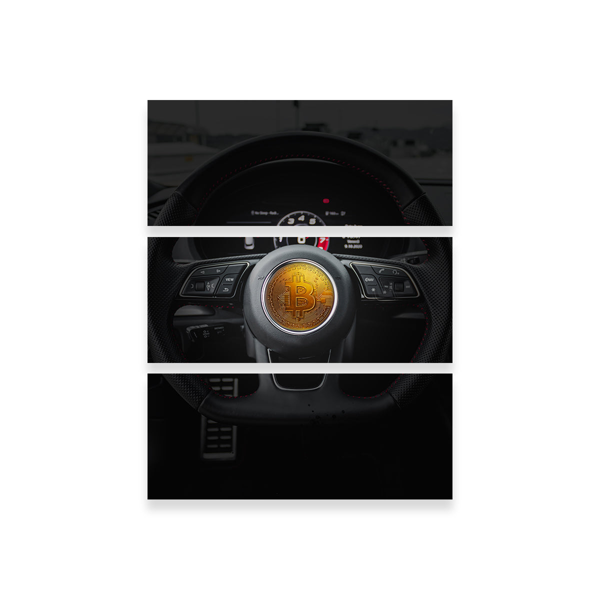 Bitcoin Car Steering Wall Art