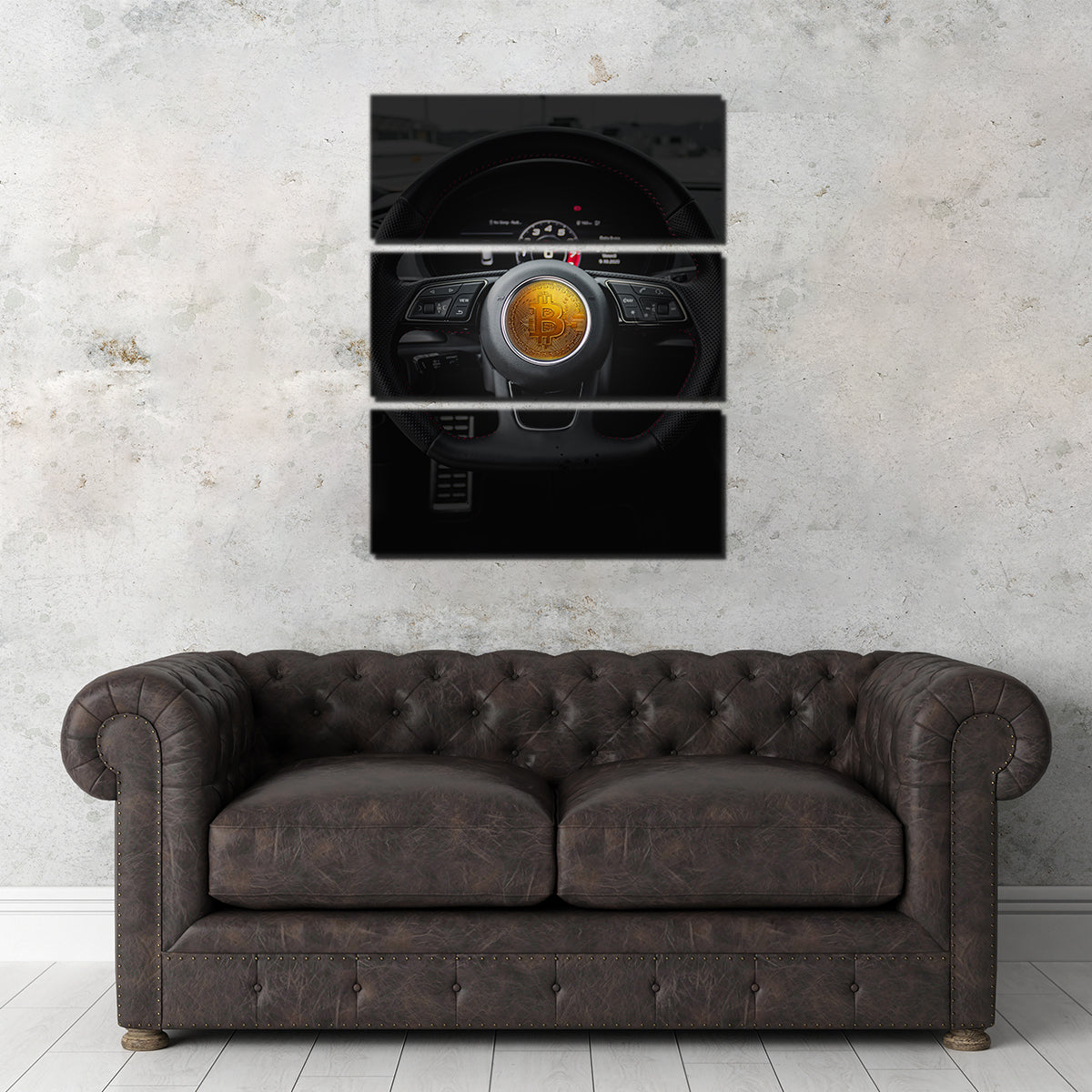 Bitcoin Car Steering Wall Art