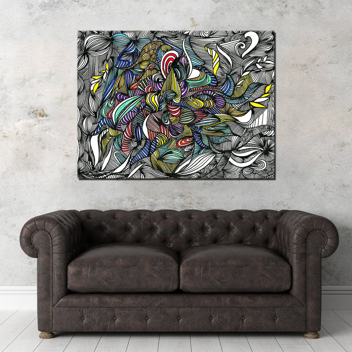 Black Color Fade Wall Art