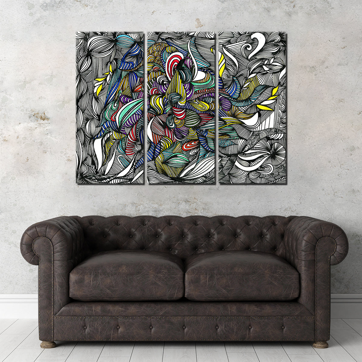Black Color Fade Wall Art