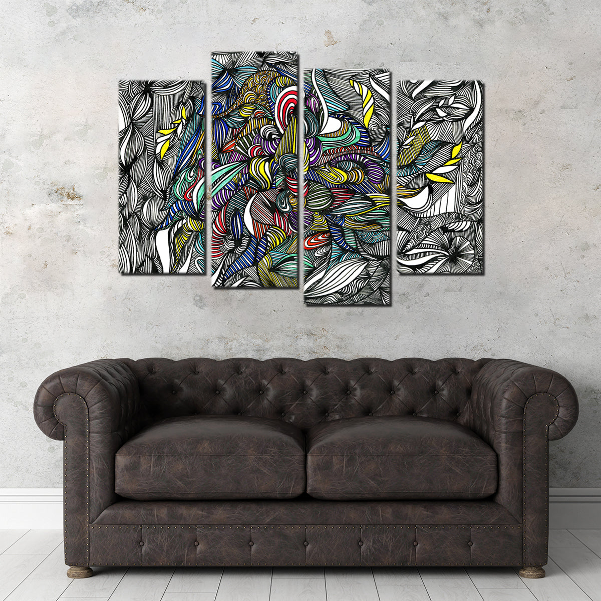 Black Color Fade Wall Art