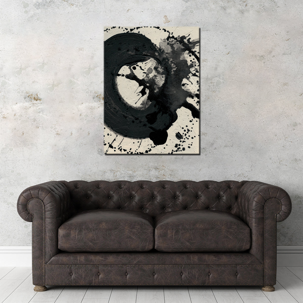 Black Spatter Wall Art