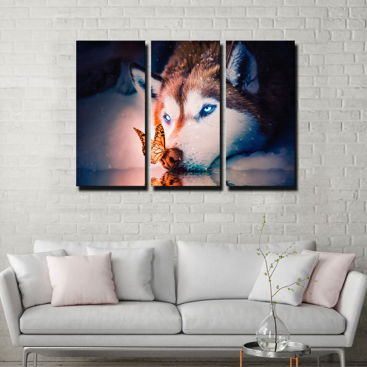 Blue Eyes Wolf Wall Art