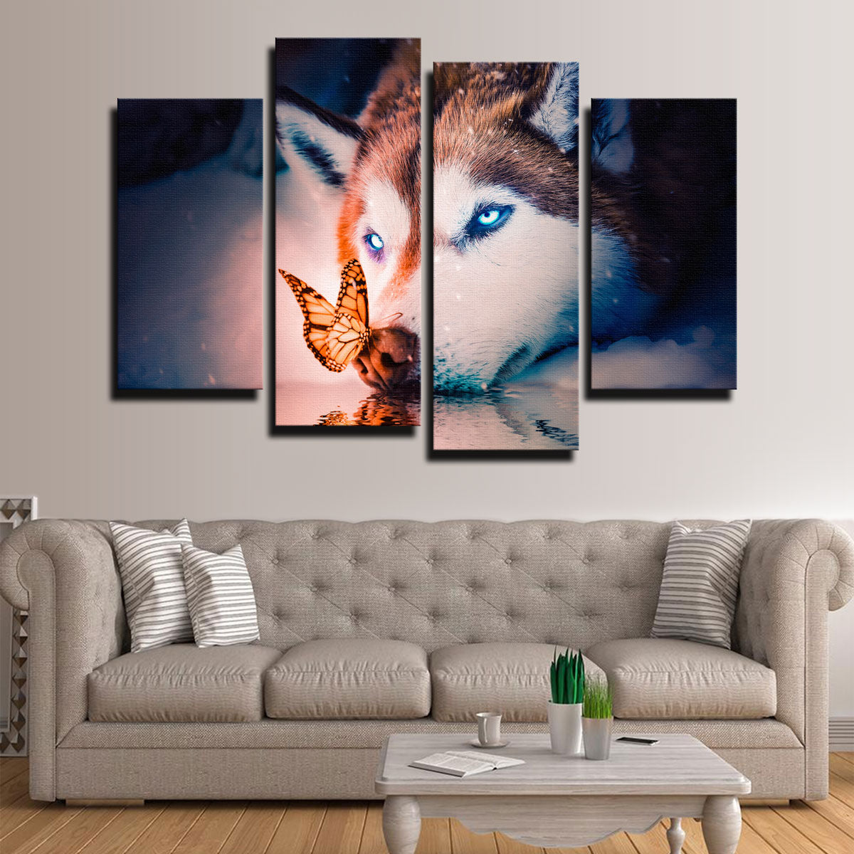Blue Eyes Wolf Wall Art