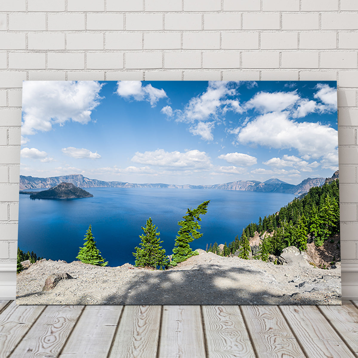 Blue Crater Lake Panorama Wall Art