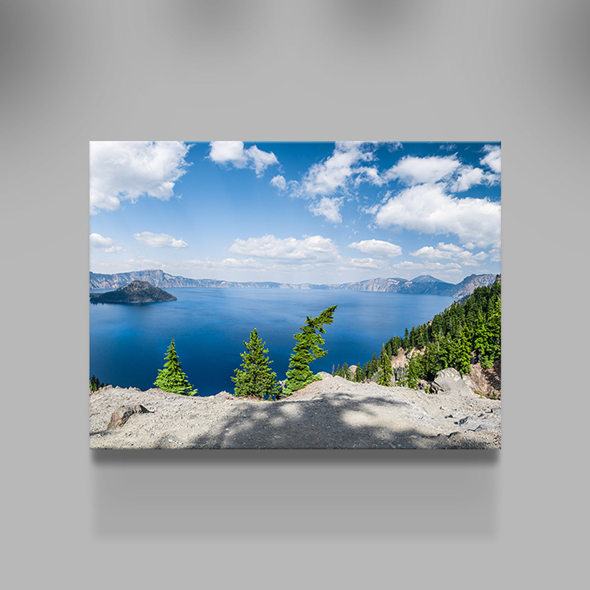 Blue Crater Lake Panorama Wall Art