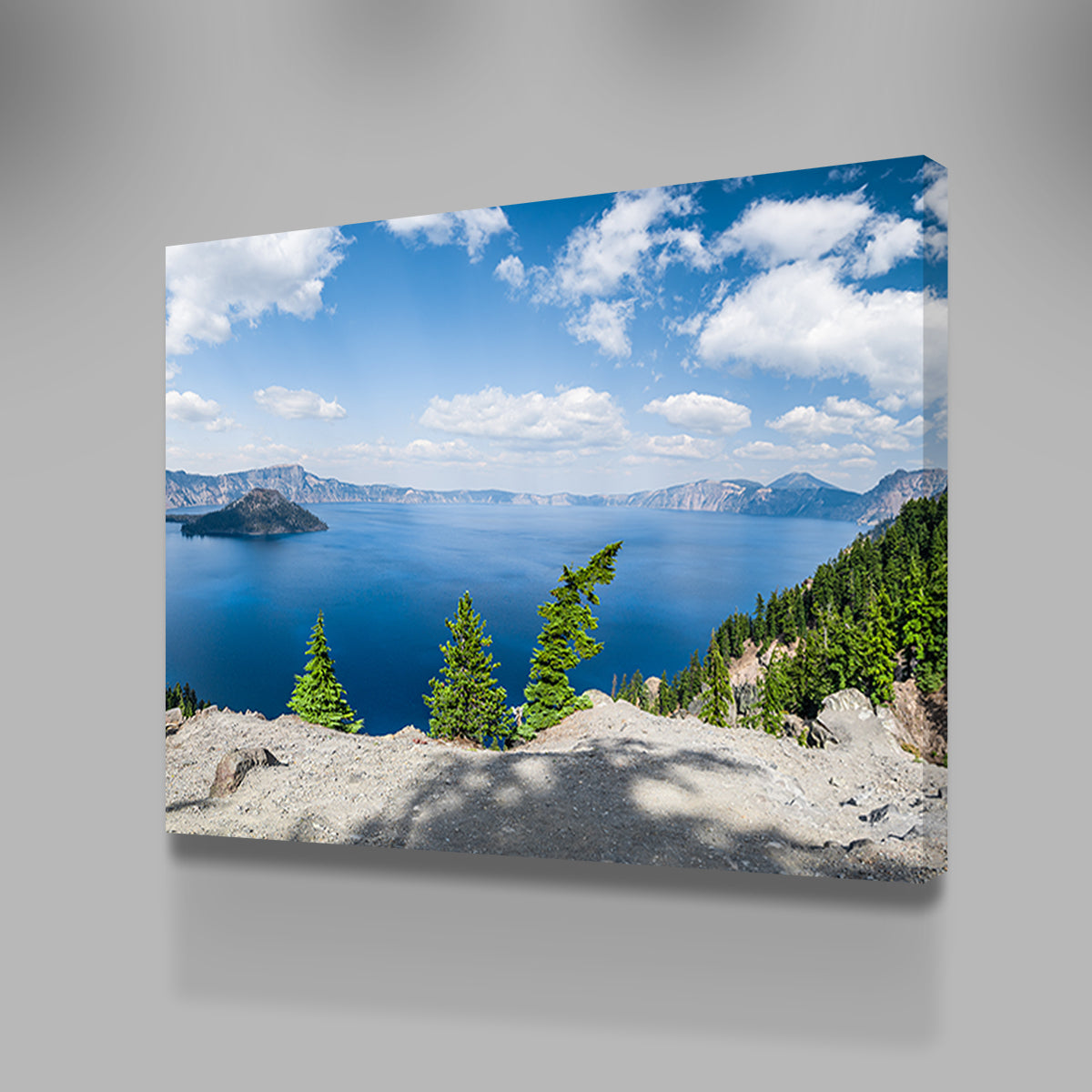 Blue Crater Lake Panorama Wall Art