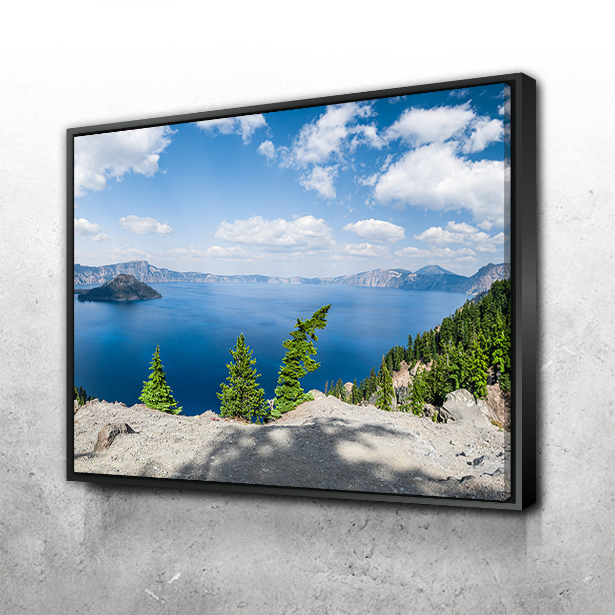 Blue Crater Lake Panorama Wall Art