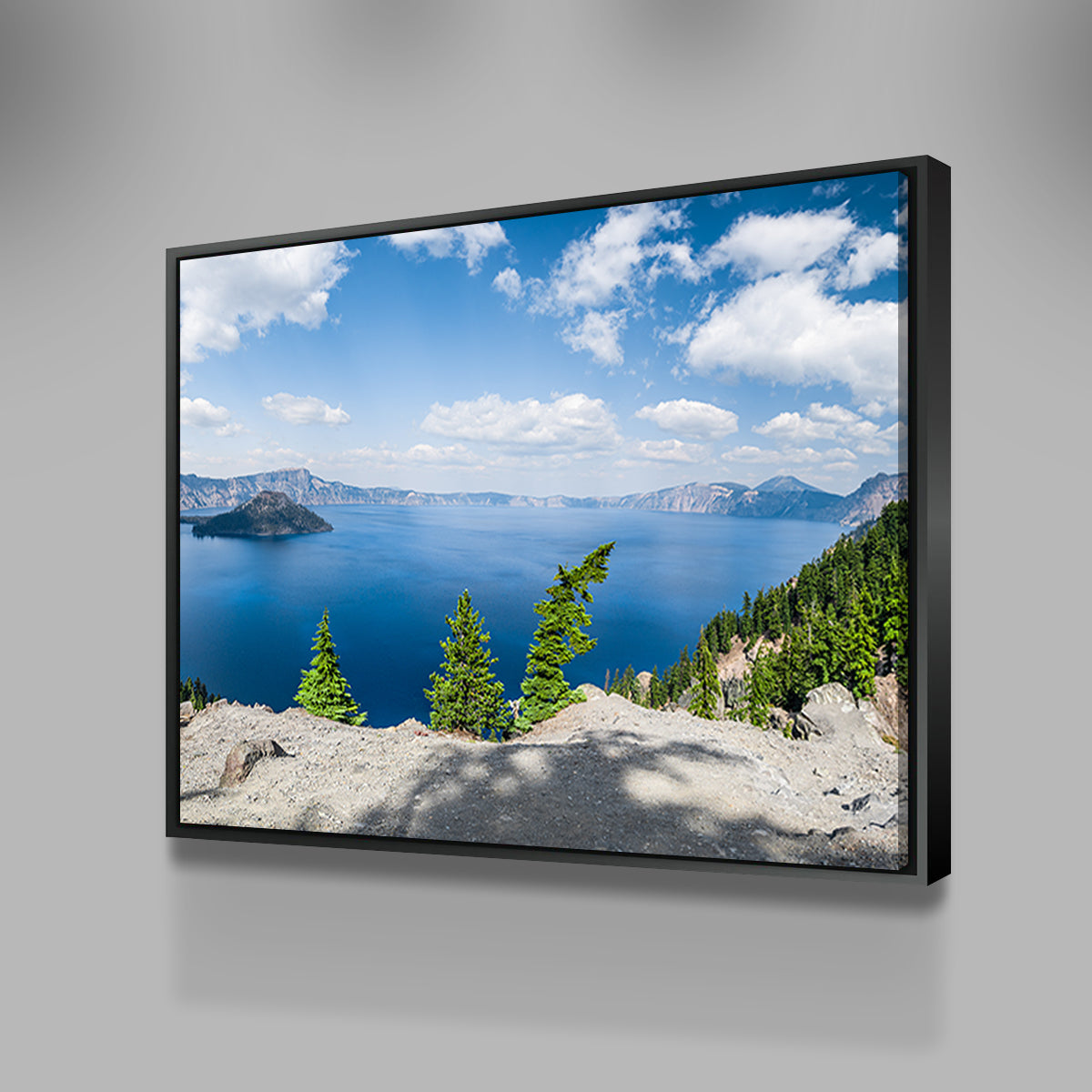 Blue Crater Lake Panorama Wall Art