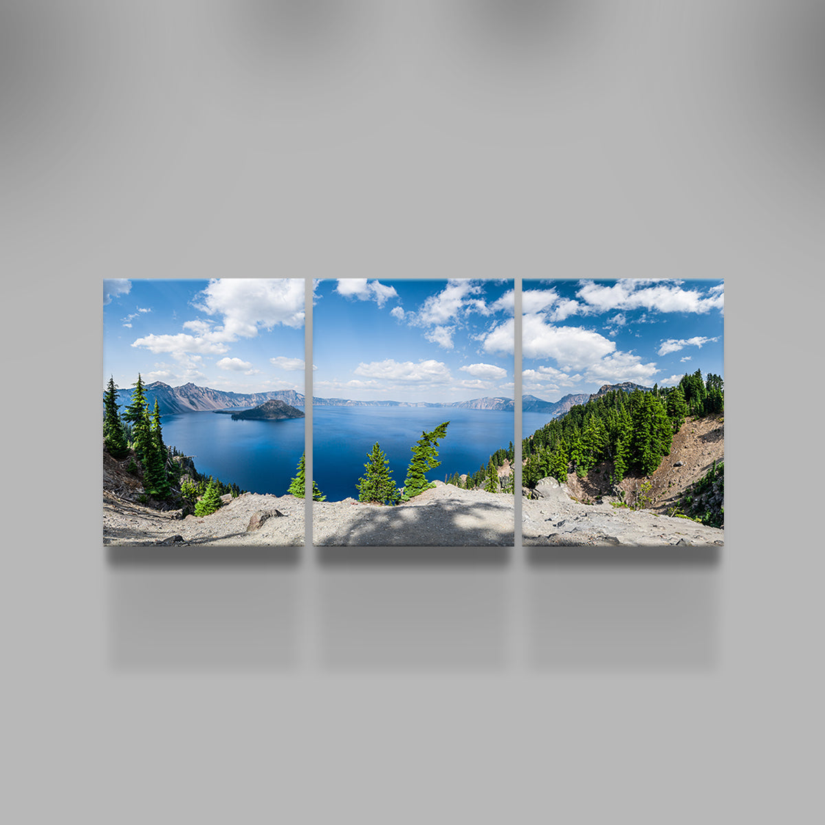 Blue Crater Lake Panorama Wall Art