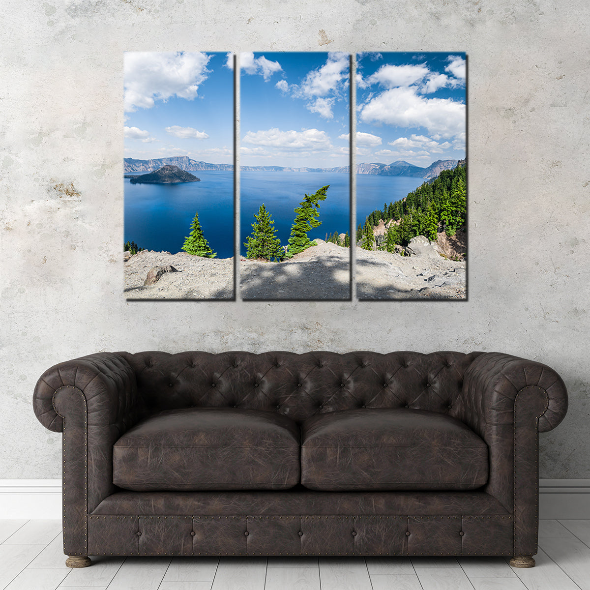 Blue Crater Lake Panorama Wall Art