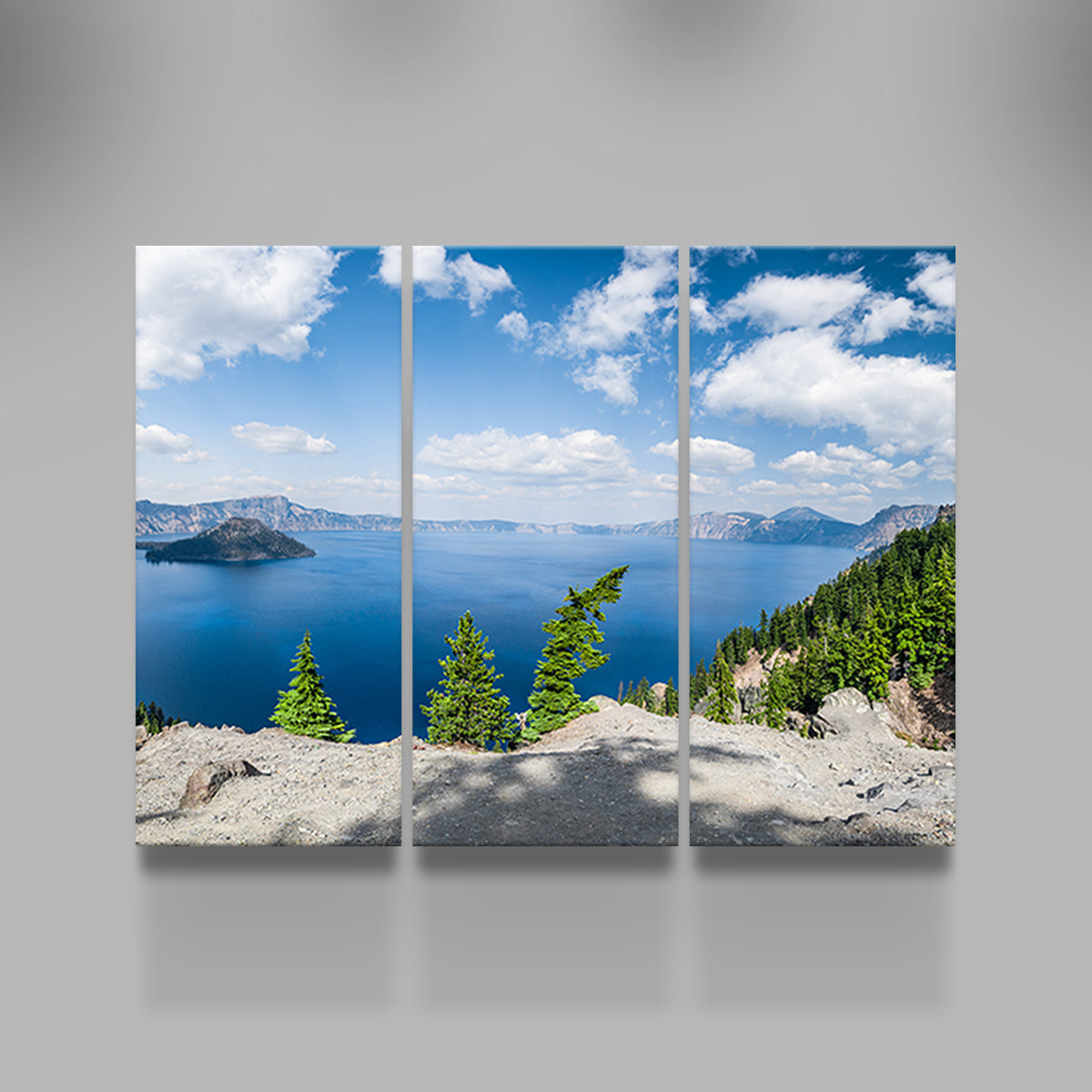 Blue Crater Lake Panorama Wall Art