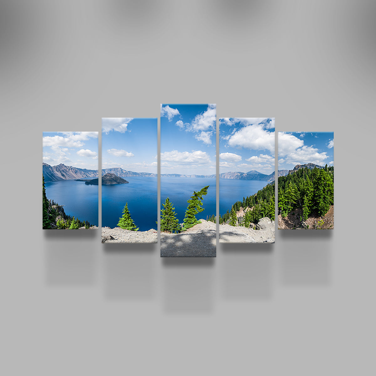 Blue Crater Lake Panorama Wall Art