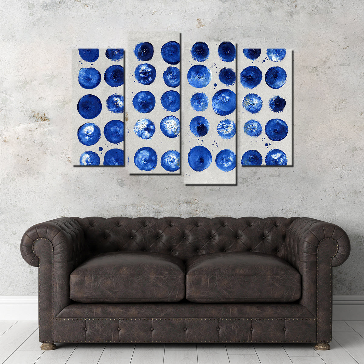 Blue Circles Wall Art